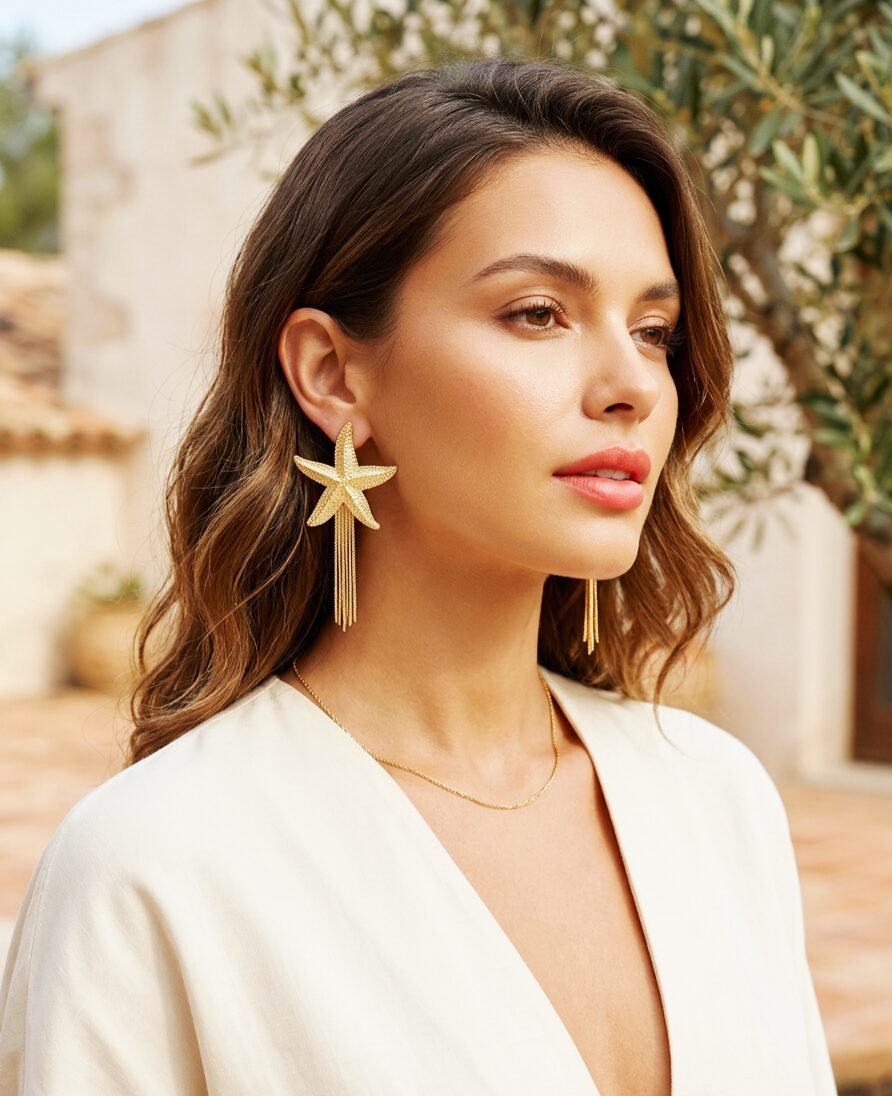 Orecchini realizzati con stella marinain ottone battuto
lunghezza 8cm
peso 14gr Spedizione Gratuita Orecchini realizzati con stella marinain ottone battuto
lunghezza 8cm
peso 14gr Spedizione Gratuita