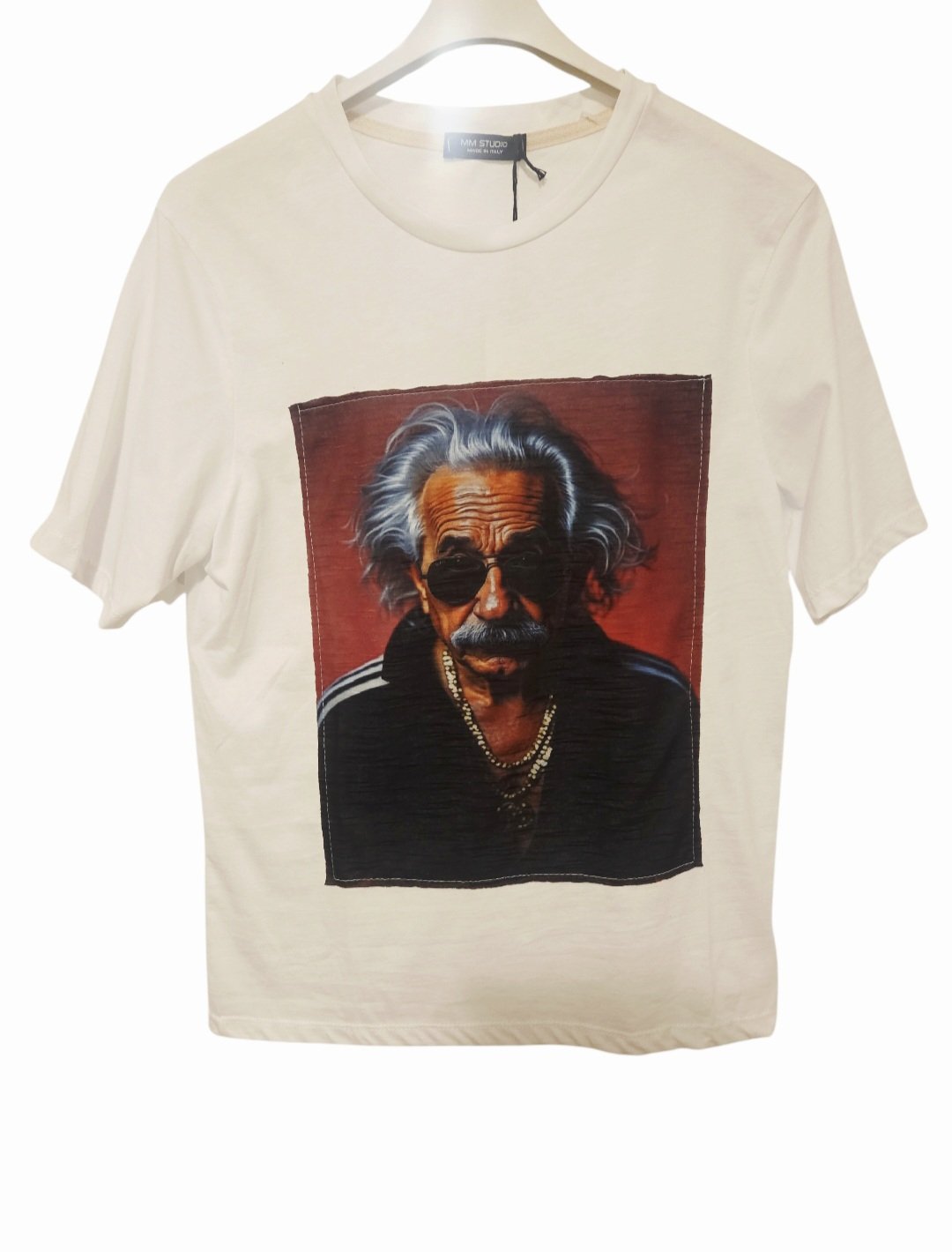T-shirt Uomo in cotone con stampa Einstein, simpatica e briosa.Taglia S Spedizione Gratuita