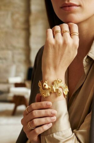 Bracciale ad incastro realizzato in ottone satinato Spedizione Gratuita
