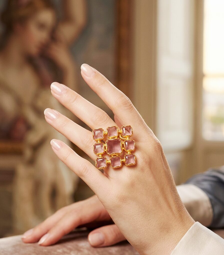 Anello regolabile realizzato con occhio di gatto cipria su base in ottone
lunghezza 4.5cm Spedizione Gratuita Anello regolabile realizzato con occhio di gatto cipria su base in ottone
lunghezza 4.5cm Spedizione Gratuita