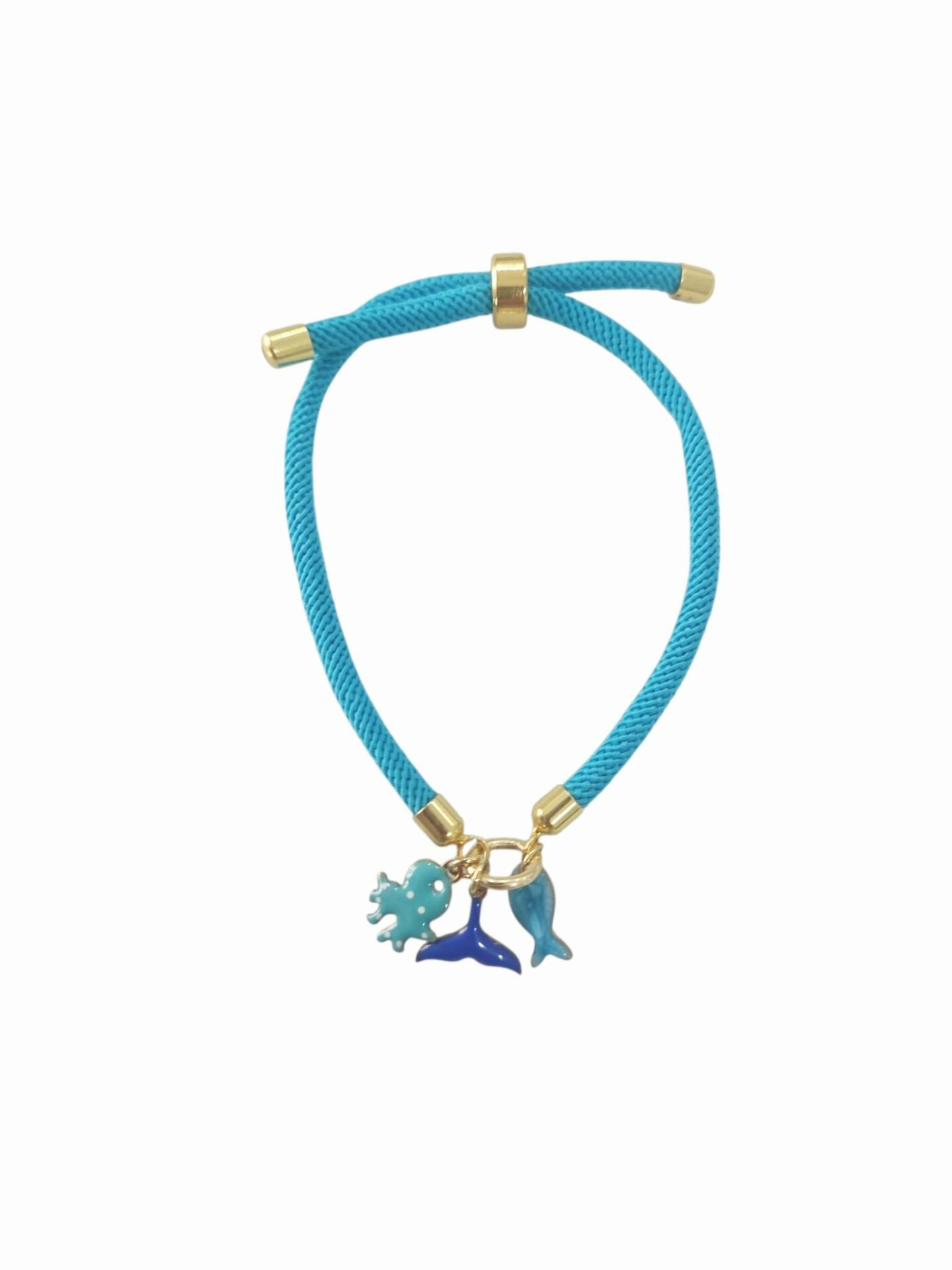 COLORA LA TUA ESTATE con Bracciali in tessuto regolabili con charms marini in acciaio smaltati. Spedizione Gratuita