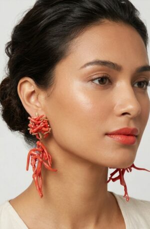 Orecchini realizzati con rametti di corallo rosso su base in ottone
lunghezza 6cm
peso 6.7gr Spedizione Gratuita