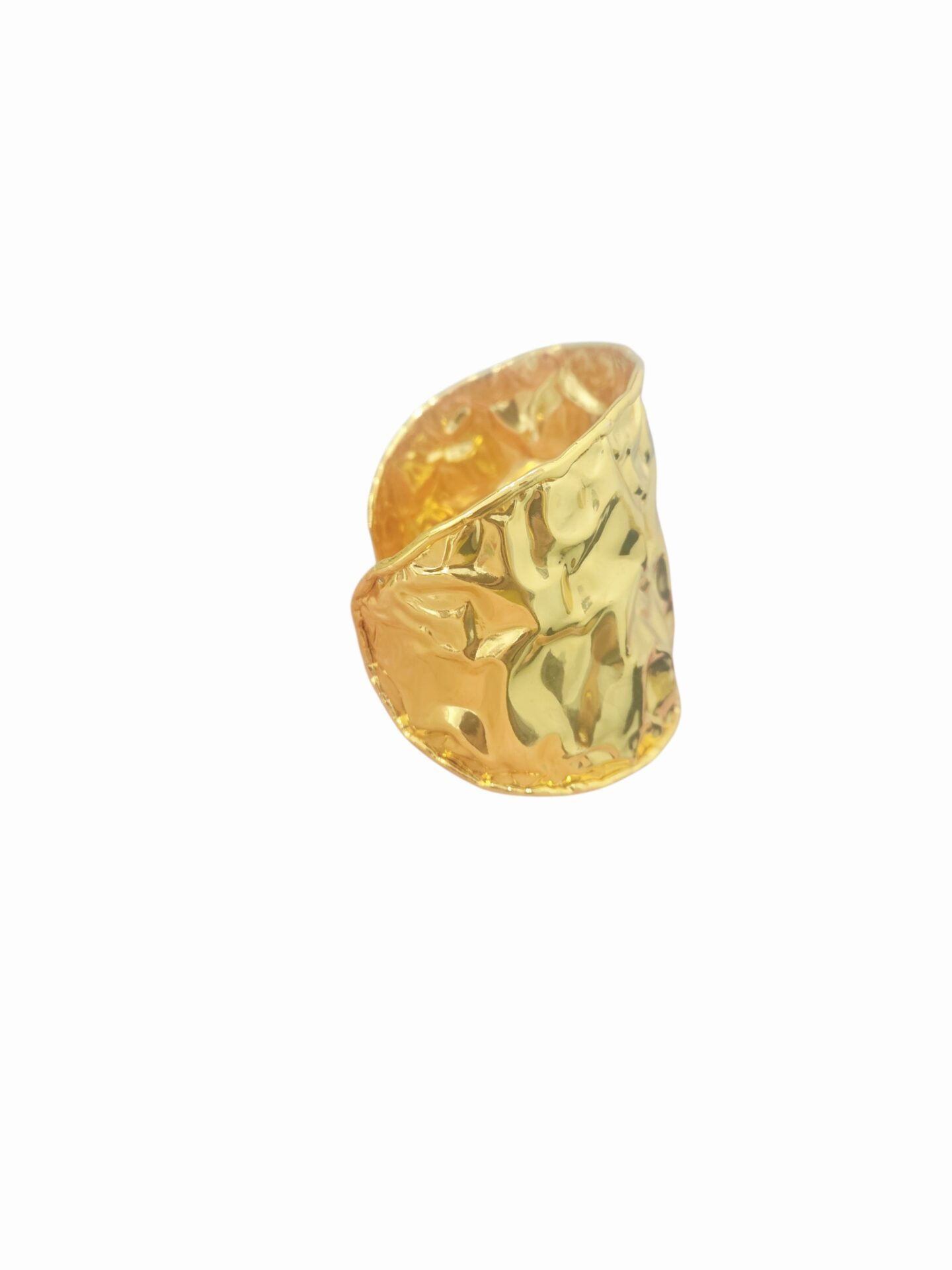 Bracciale ad incastro realizzato in ottone battuto bombato lucido. molto leggero,regolabile Spedizione Gratuita