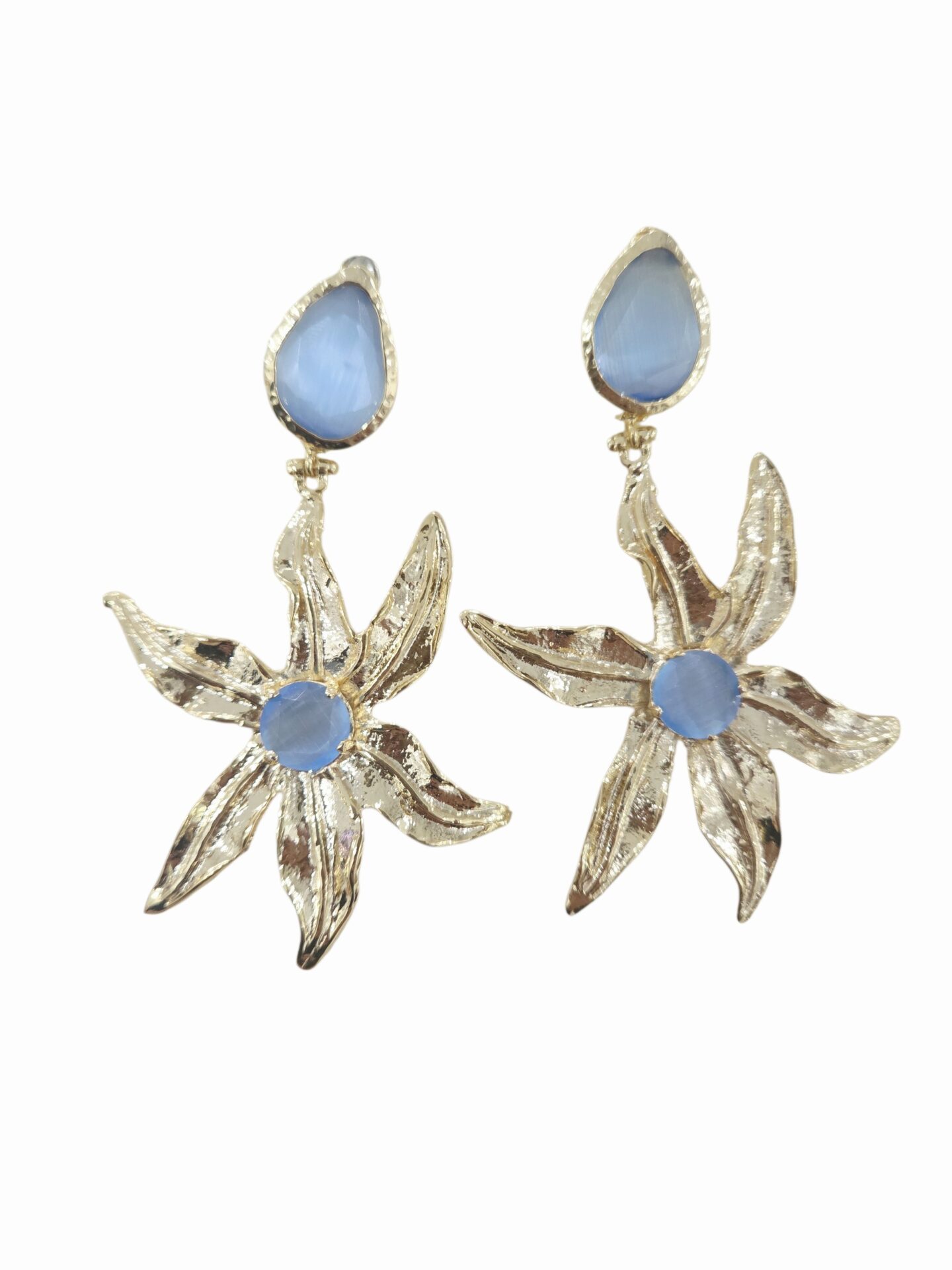 Orecchini fiori realizzati in ottone con occhio di gatto carta da zuccherolunghezza 8cmpeso 13.2gr Spedizione Gratuita Orecchini fiori realizzati in ottone con occhio di gatto carta da zuccherolunghezza 8cmpeso 13.2gr Spedizione Gratuita