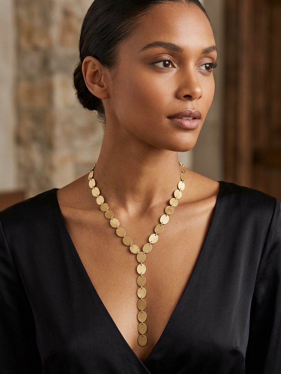 Collana regolabile realizzata con ovali dorati zigrinati in ottone,super leggera.
lunghezza 46cm Spedizione Gratuita Collana regolabile realizzata con ovali dorati zigrinati in ottone,super leggera.
lunghezza 46cm Spedizione Gratuita